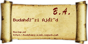 Budaházi Ajád névjegykártya